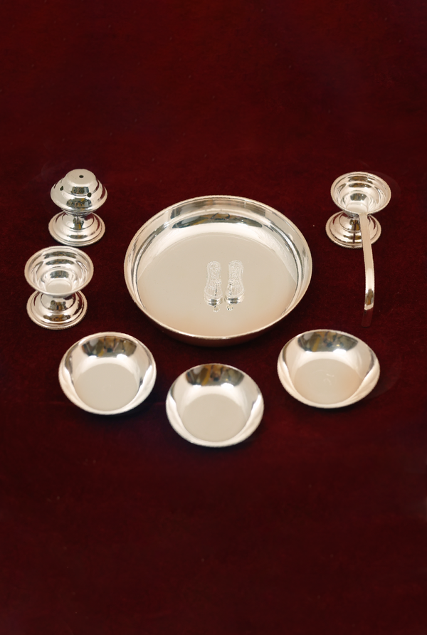 Silver Guru Pooja Kit(Delivery India Only)
