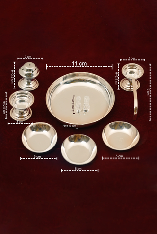 Silver Guru Pooja Kit (Delivery India Only)