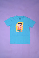 Sky Blue Ganesha Cotton Tee