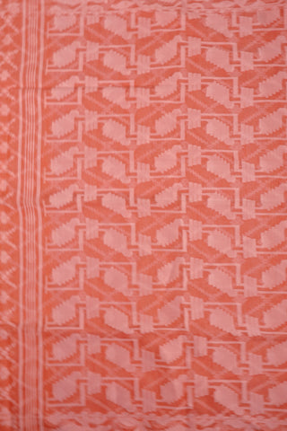 Peach Mix-Cotton Jamdani Saree