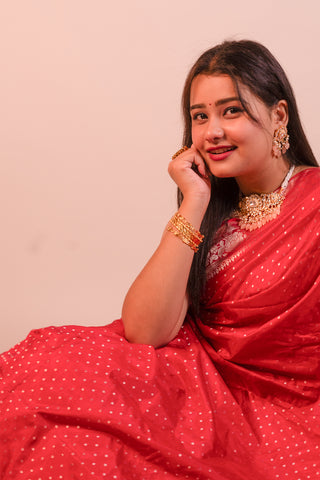 Red Pure Silk saree