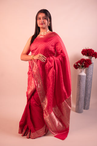 Red Pure Silk saree