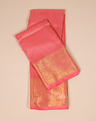 Light Pink Kanchipuram Pure Silk Saree