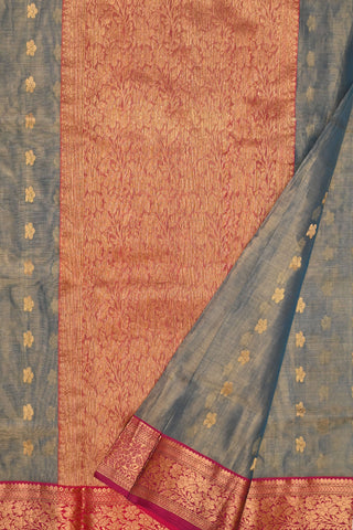 Bluish Grey Chanderi Saree