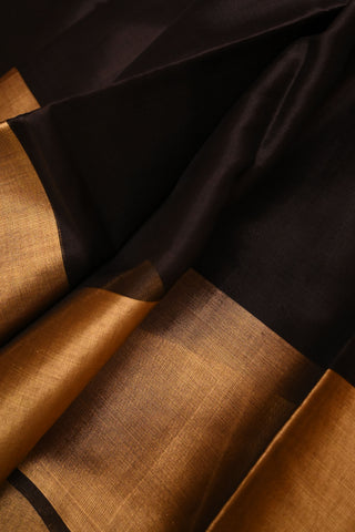 Black and Gold Chanderi Saree