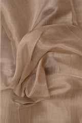 Silver (plain) Chanderi Tissue Silk Saree
