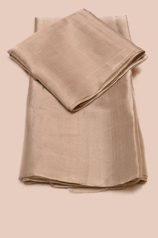 Silver (plain) Chanderi Tissue Silk Saree