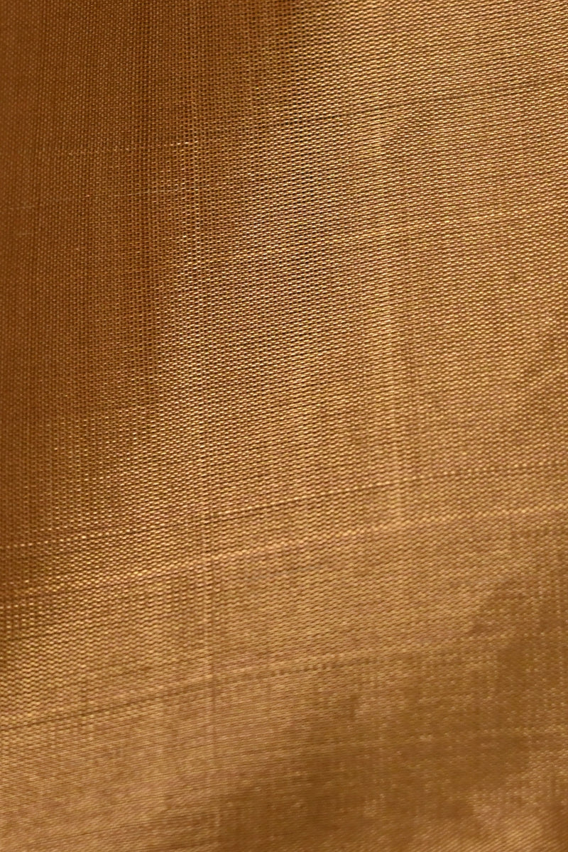 Gold (plain) Chanderi Tissue by Silk Saree