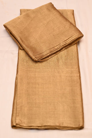 Gold (plain) Chanderi Tissue by Silk Saree