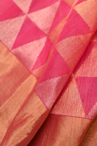 Rani Pink Chanderi Silk Saree