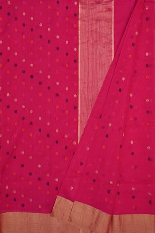 Rani Pink Chanderi Cotton Saree