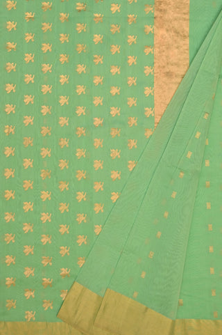 Green Chanderi Cotton Saree