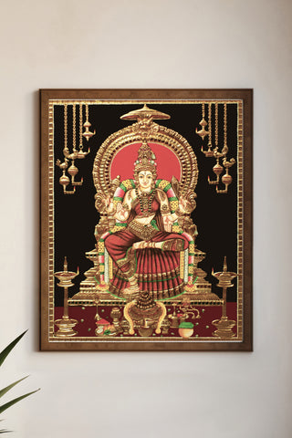 Bhuvaneswari Tanjore Painting