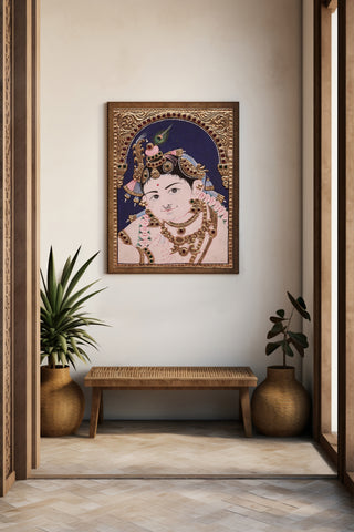 Beautiful Bala Krishna Tanjore Painting