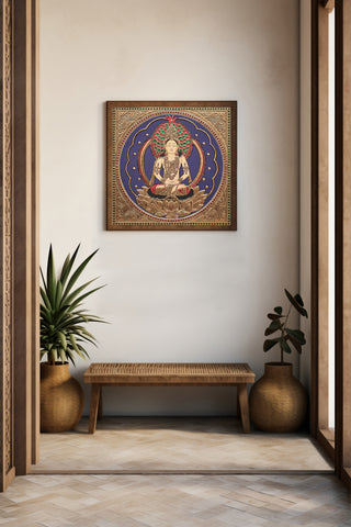 Meditative Buddha Tanjore Painting