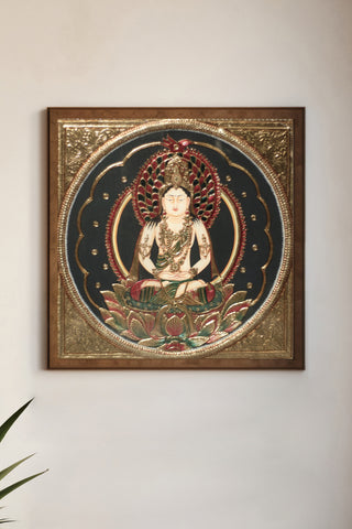 Handmade Buddha Tanjore Painting