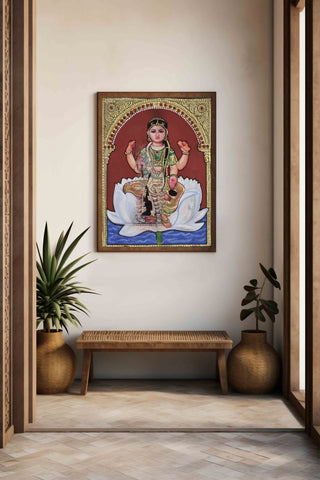 Narayani Bala Tripura Sundari Tanjore Painting