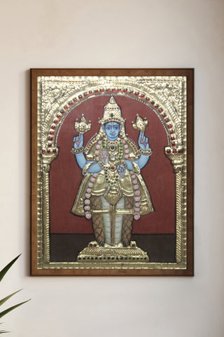 Vishnu Matsya Avatar Tanjore Painting