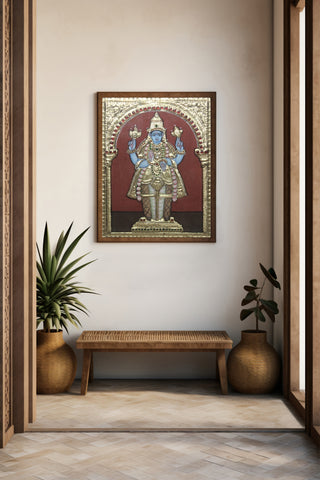 Vishnu Matsya Avatar Tanjore Painting