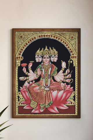 Devi Gayathri Tanjore Painting