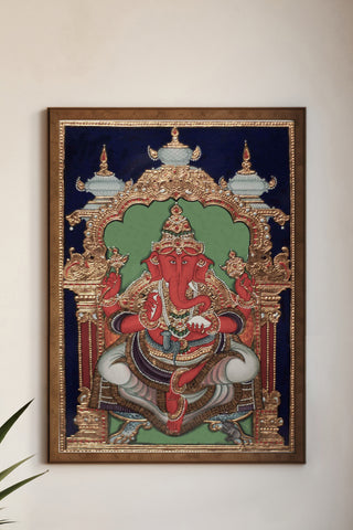 Lord Ganesha Tanjore Painting