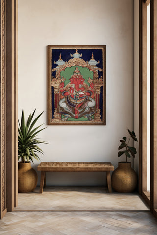 Lord Ganesha Tanjore Painting