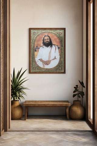 Gurudev Sri Sri Ravi Shankar Ji Tanjore-Style Ornate Photo Frame