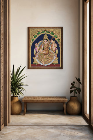 Goddess Saraswati Tanjore Painting