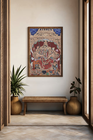 Goddess Chamundi Tanjore Painting