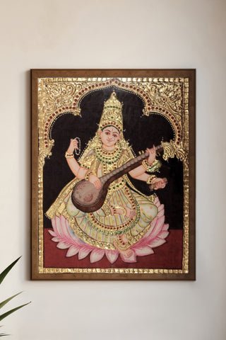 Saraswathi Tanjore Painting