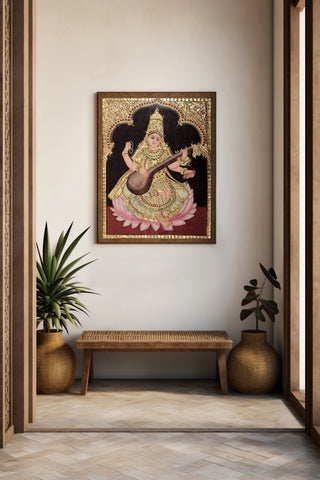 Saraswathi Tanjore Painting