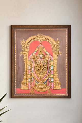 Lord Venkateshwara Tanjore Painting