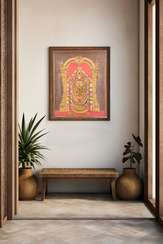 Lord Venkateshwara Tanjore Painting
