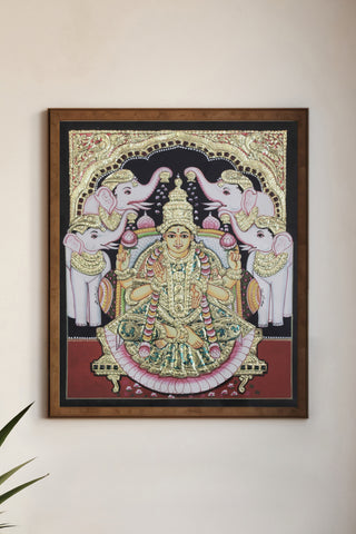 Devi Gajalakshmi Tanjore Painting