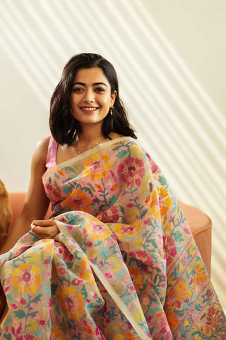 Rashmika's Handloom Jamdani Saree (Made to Order)