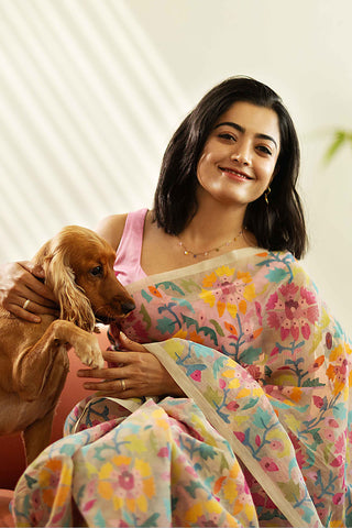 Rashmika's Handloom Jamdani Saree (Made to Order)