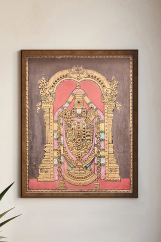 Lord Venkateshwara Tanjore Painting