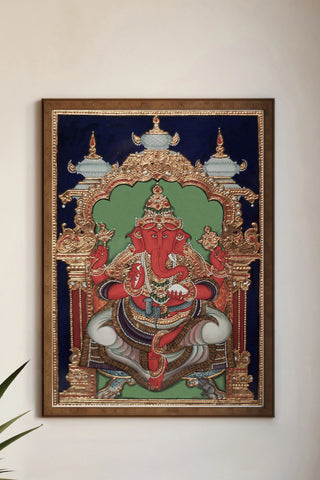 Lord Ganesha Tanjore Painting