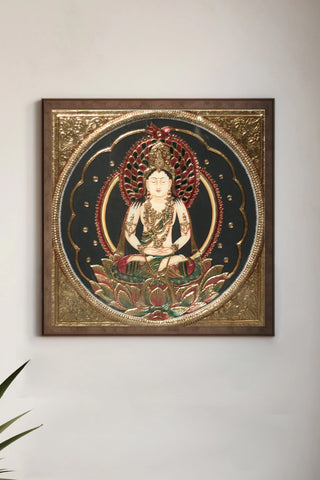 Handmade Buddha Tanjore Painting