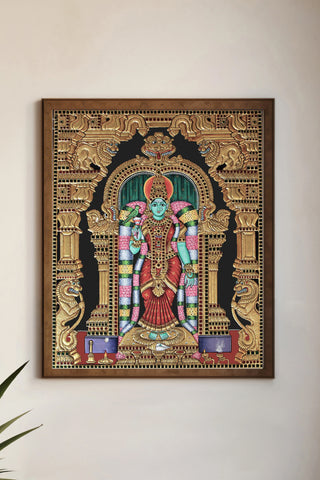 Goddess Kanyakumari Tanjore Painting