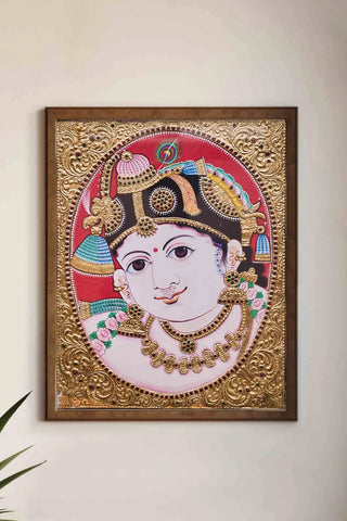 Divine Bala Krishna Tanjore Painting