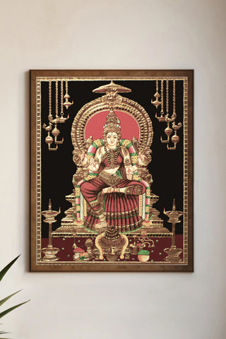 Bhuvaneswari Tanjore Painting