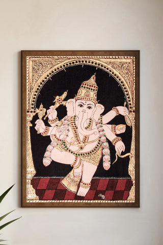Bal Ganesh Tanjore Art
