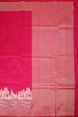 Pink Banarasi Silk Saree with Kashi-ghats (Pre-Book)