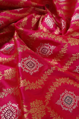 Rani Pink Banarasi Silk Saree