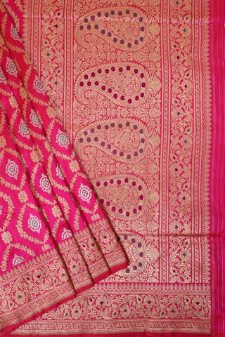 Rani Pink Banarasi Silk Saree