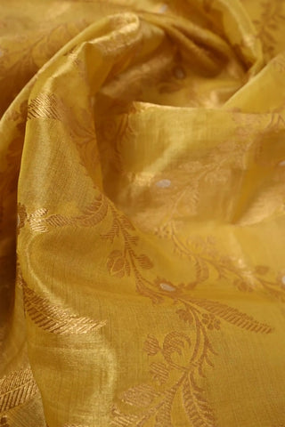 Yellow & Gold Banarasi Saree