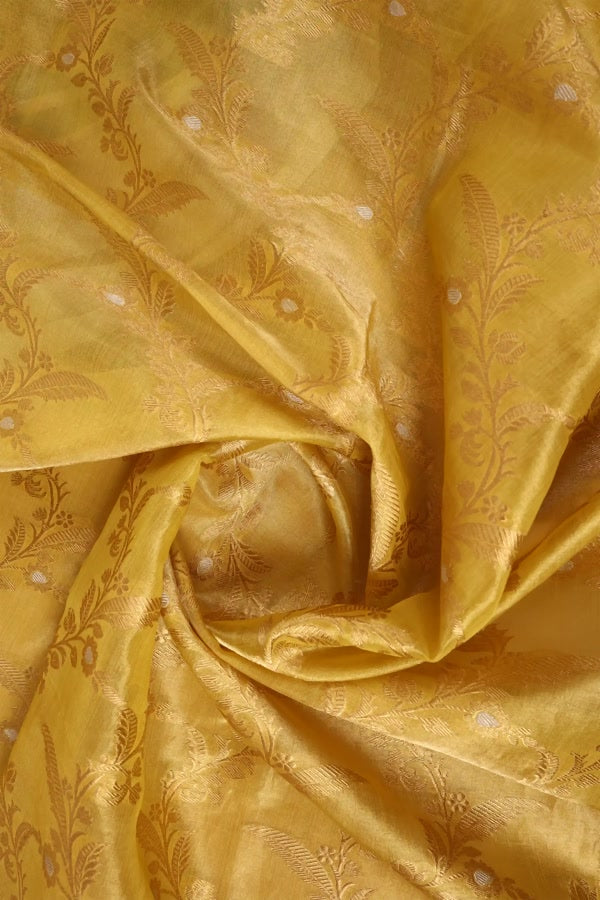 Yellow & Gold Banarasi Saree