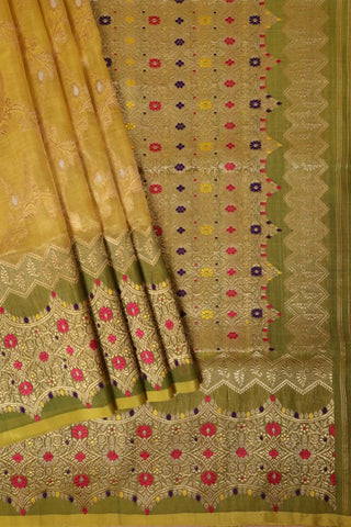 Yellow & Gold Banarasi Saree