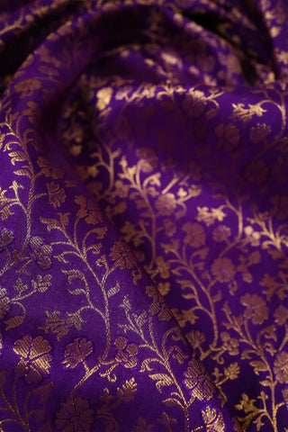 Violet Kanjivaram Saree